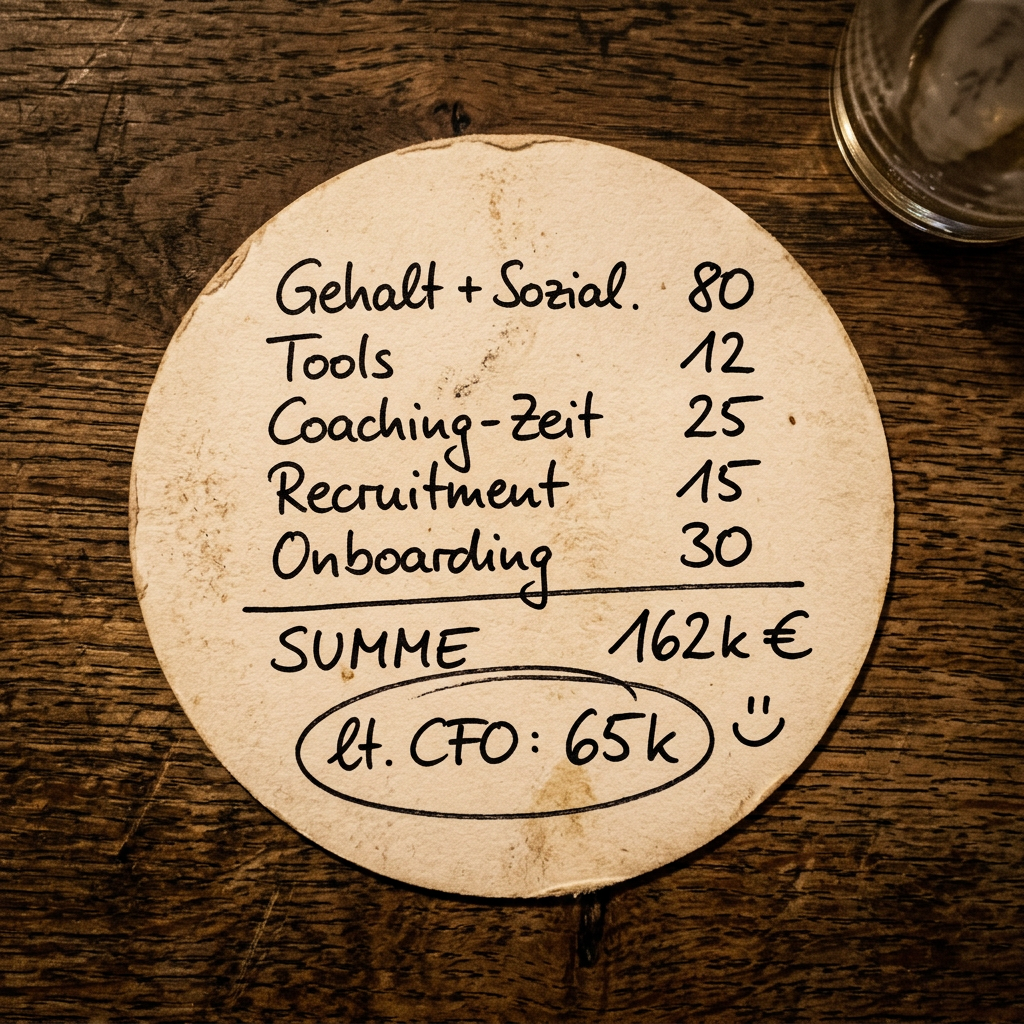 Kostenkalkulation SDR auf einem Bierdeckel