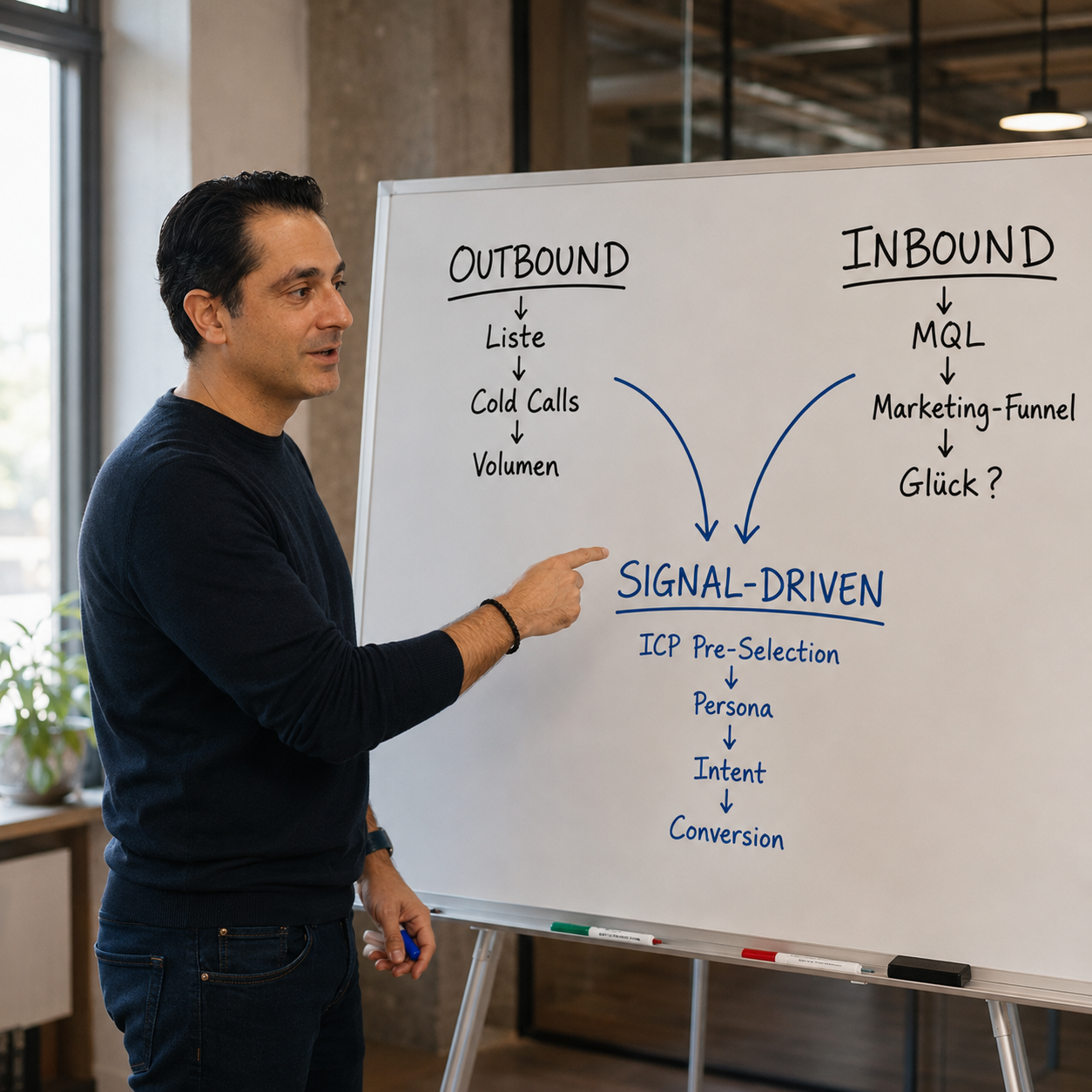 Ali Saffari am Whiteboard